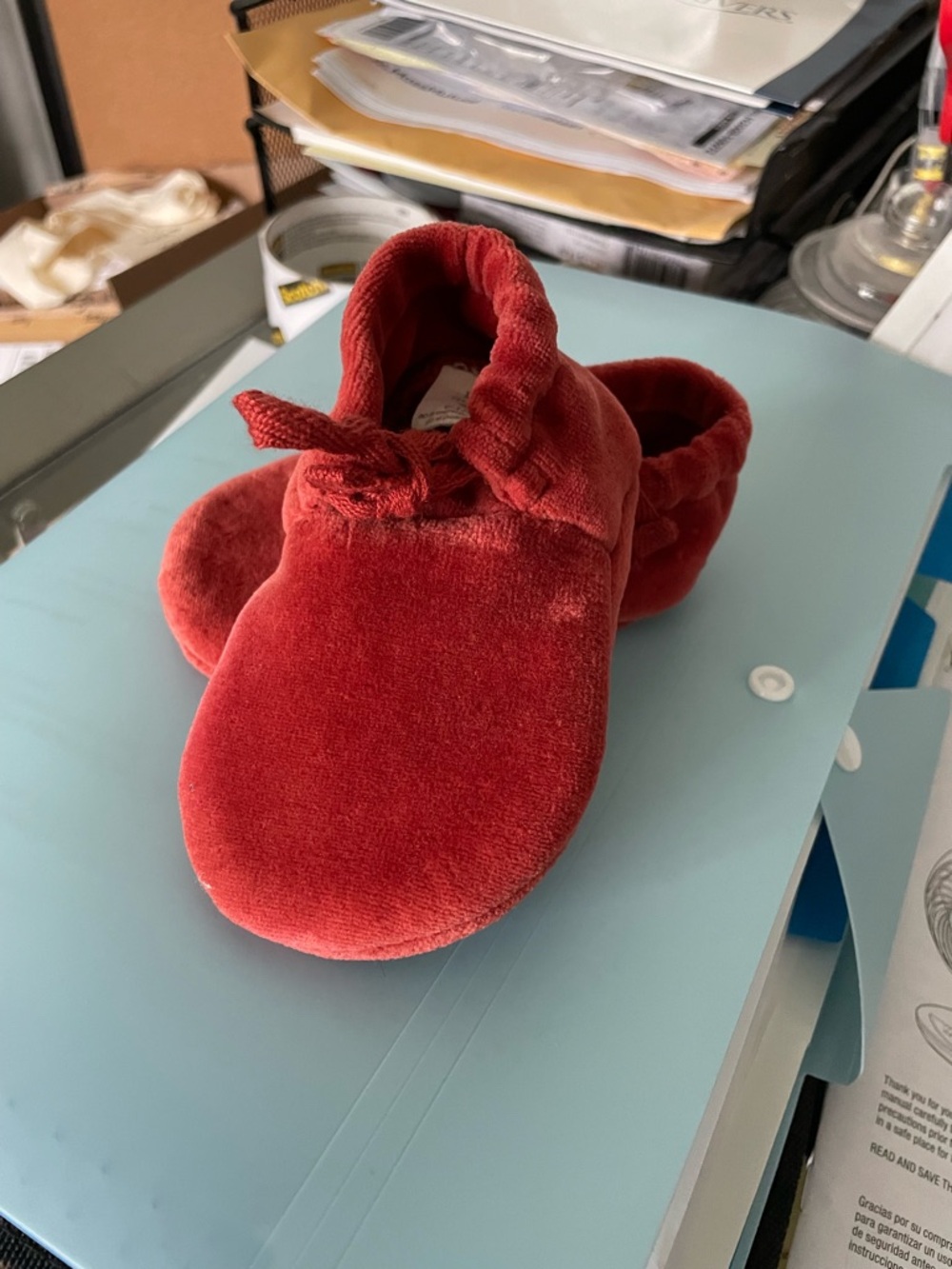 Kate Quinn Plush Velvet Red Slip-On Shoes